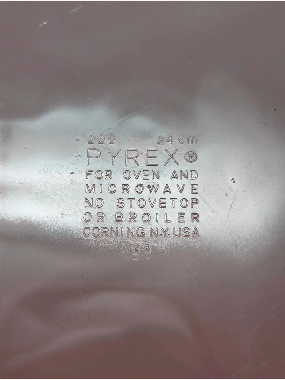 Pyrex translucent cranberry